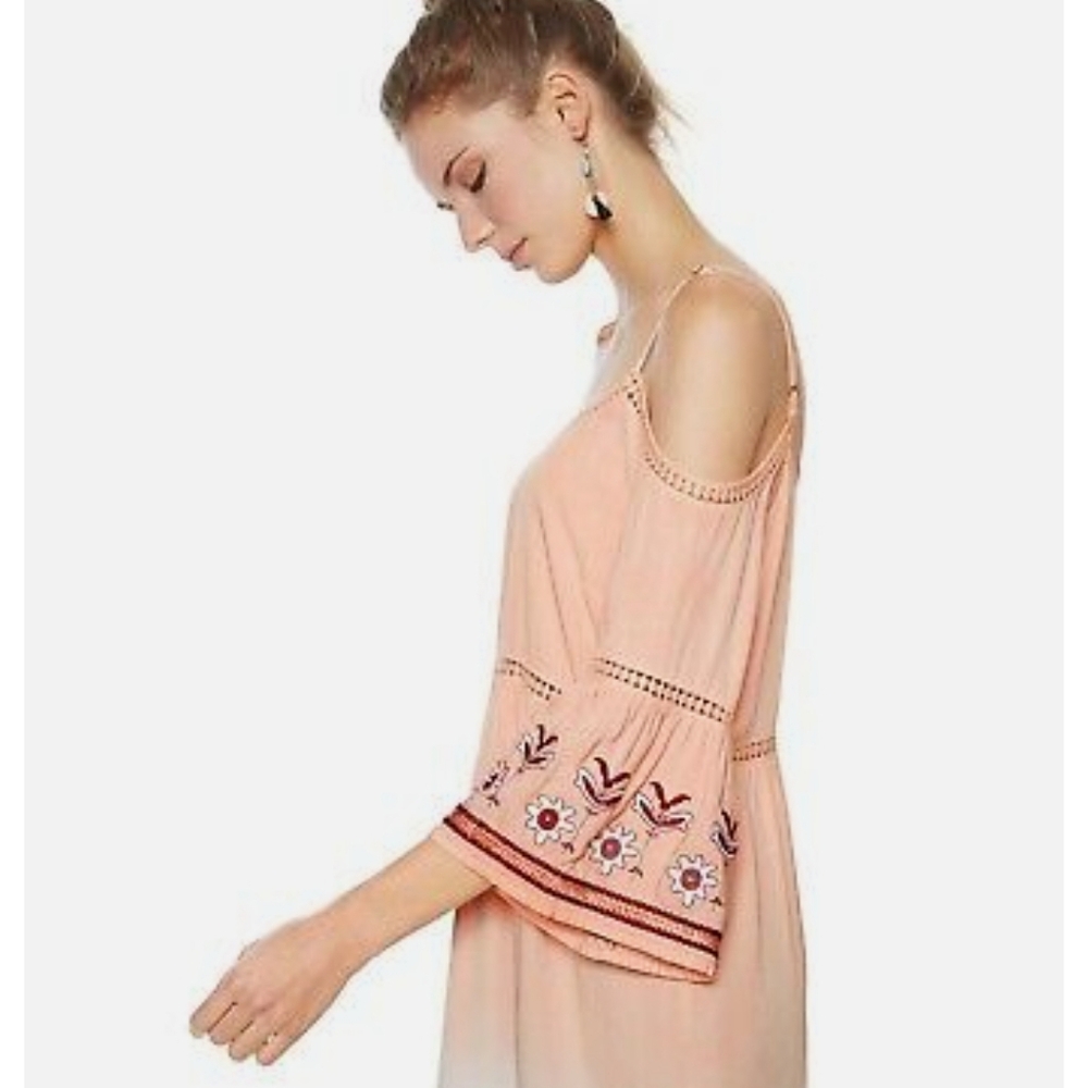 Desigual Peach Floral Mini Dress
